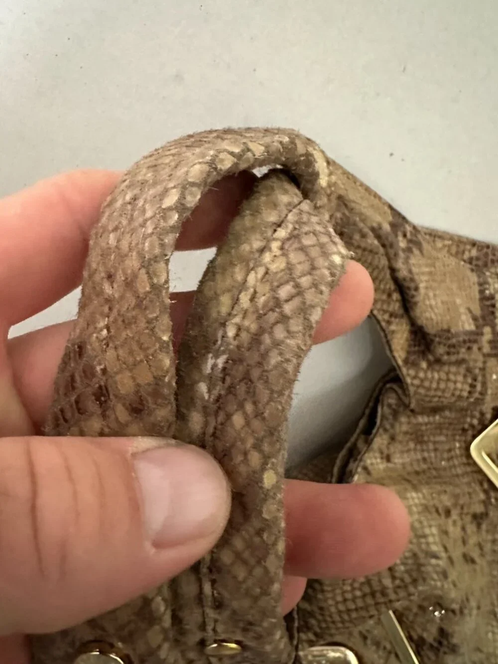 Michael Kors Python Embossed Leather Tote - Picture 5 of 8